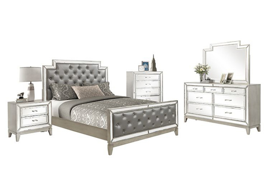 Picture of Silvia Mirror Queen Upholstered Bed