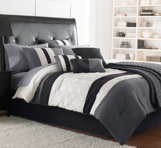 Picture of Hartford Black and White Queen 7PC Comforter Set