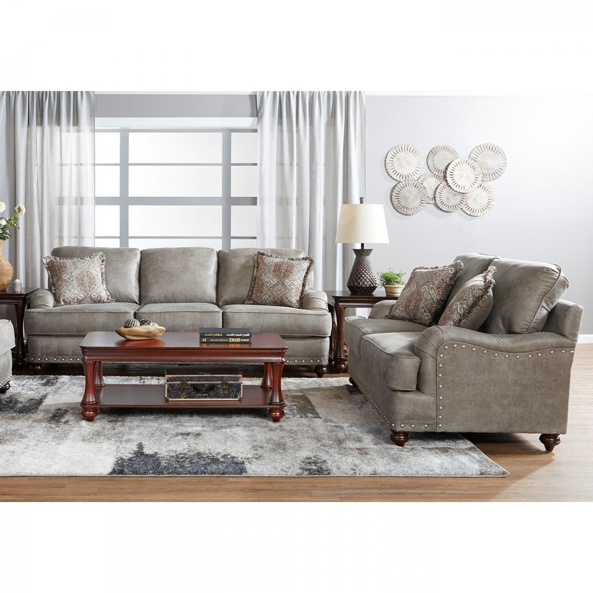 Savannah Taupe Sofa Loveseat