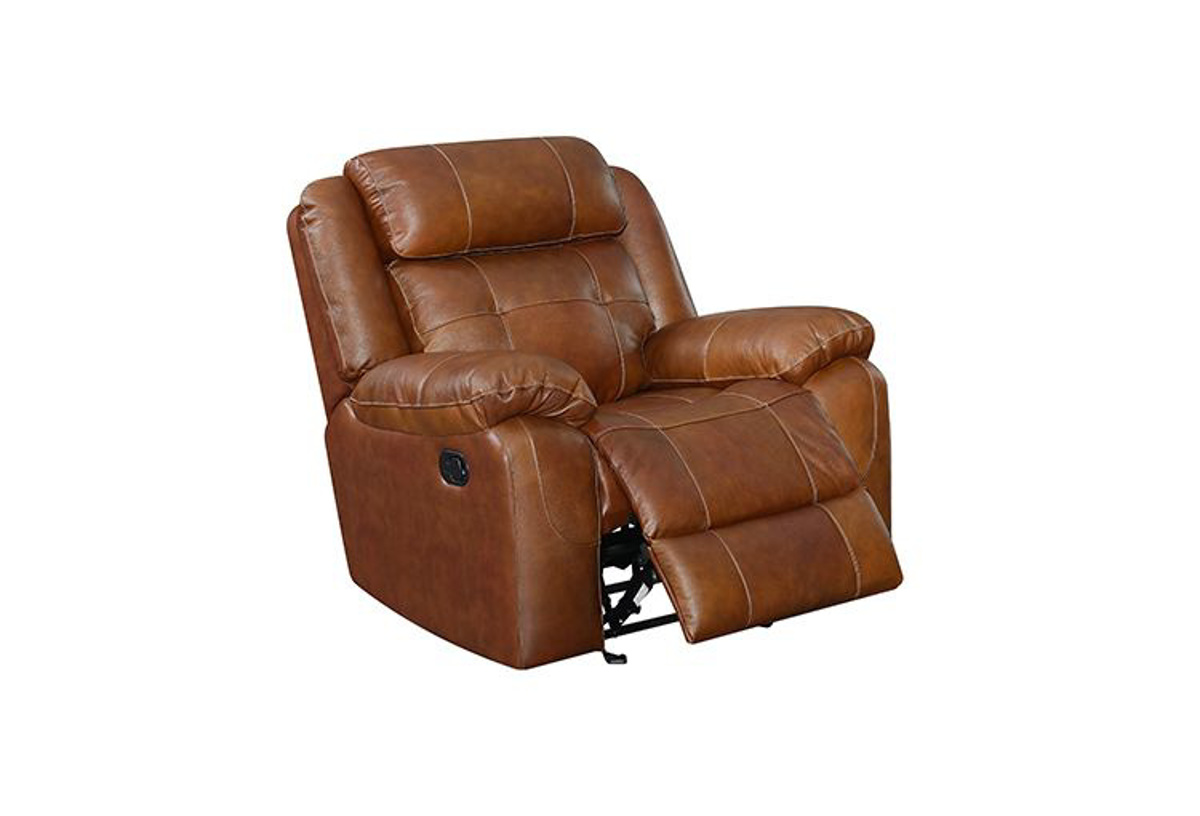 Halston Saddle Leather Recliner, Tan Leather Recliner