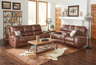 Picture of Wescott Brown Reclining Sofa & Console Loveseat