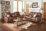 Picture of Wescott Brown Reclining Sofa & Console Loveseat