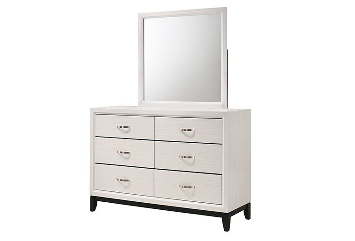 Alexis White Dresser Mirror, White Dresser Without Mirror