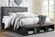 Picture of Hyndell Brown Queen Storage Bed