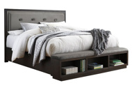 Picture of Hyndell Brown King Storage Bed