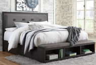 Picture of Hyndell Brown King Storage Bed
