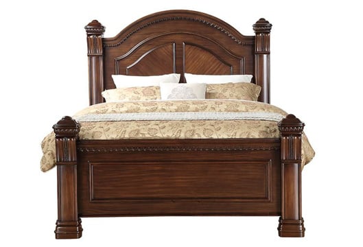 Isabella Cherry 3 Pc Queen Bed, Cherry Wood Headboard And Footboard Set