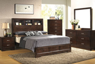Picture of Liam Merlot 3 PC Queen Bookcase Bed