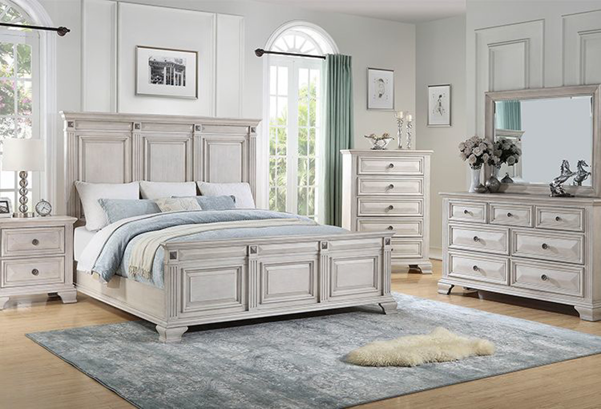 Buy Manchester White Wash 5 Pc Queen Bedroom Part 87900