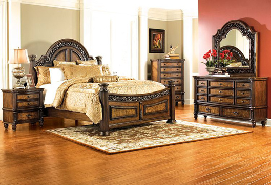 Verona Pecan 5 Pc Queen Bedroom, Farmers Furniture Bedroom Sets