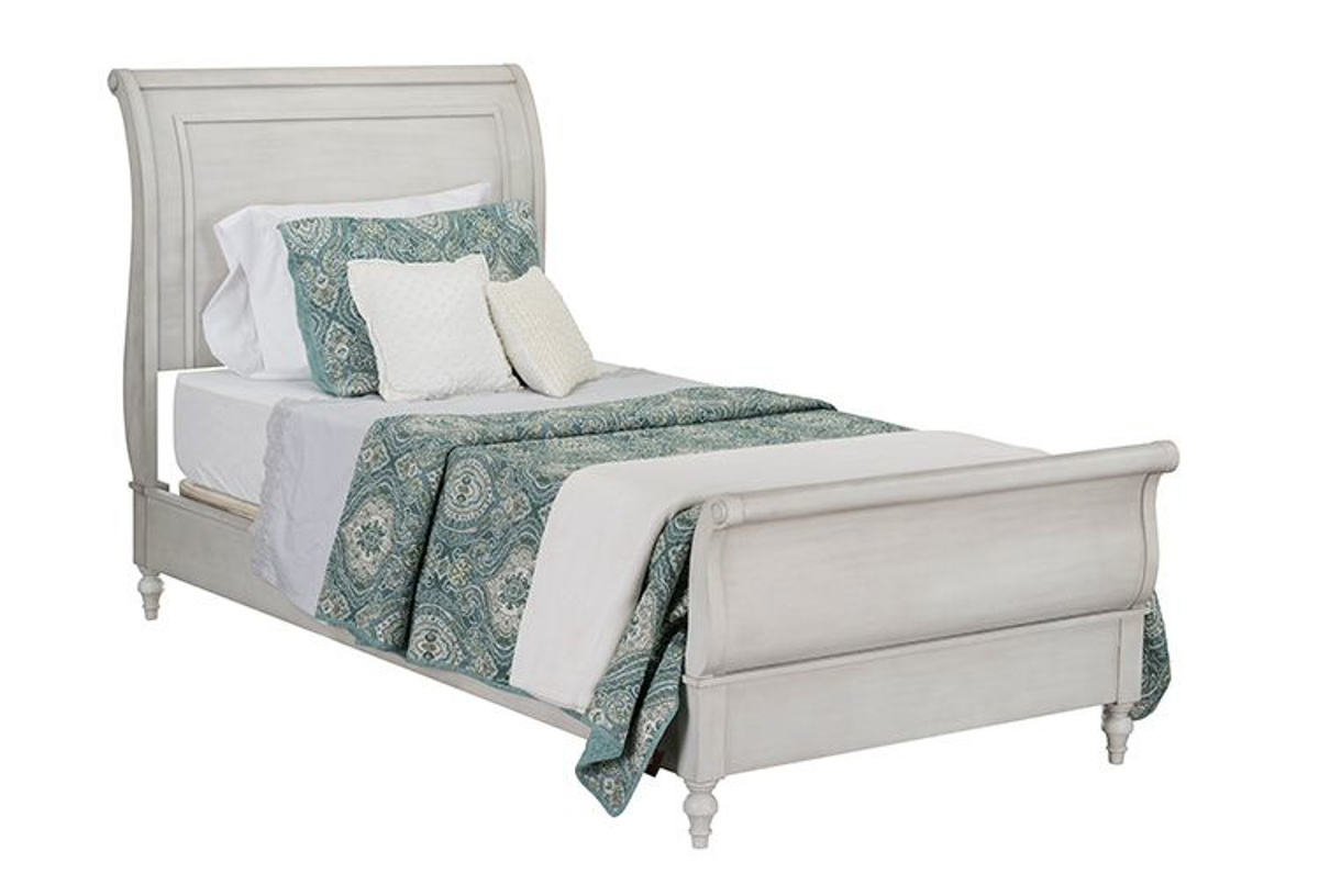 Buy Sarah White 3 Pc Twin Sleigh Bed Part 8607 Badcock More