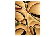 Gold Abstract Area Rug