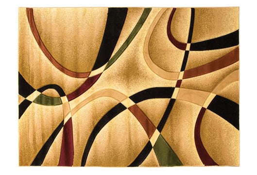 Gold Abstract Area Rug