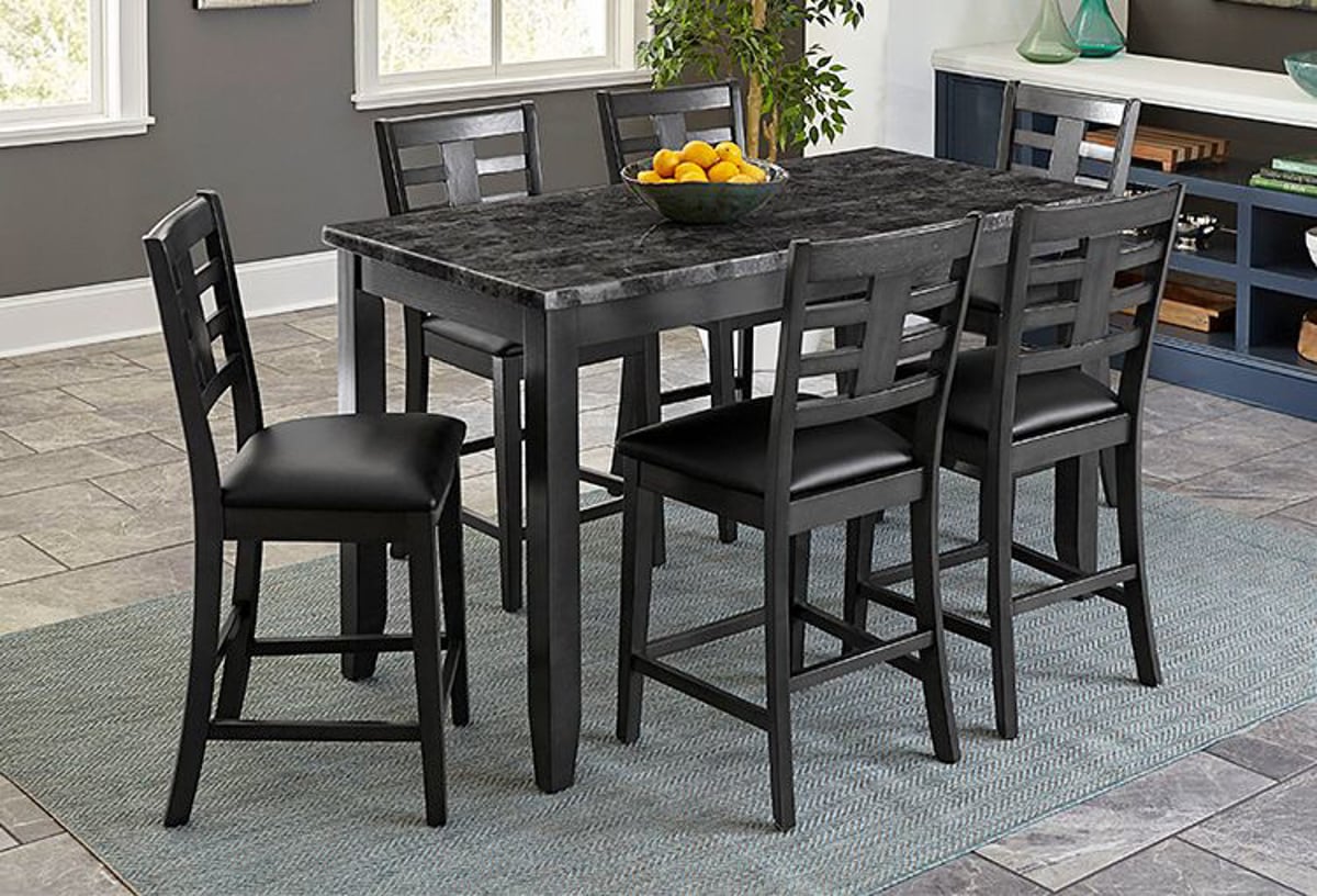 Canaan Grey 5 Pc Counter Height, Counter Height Dining Room Table Chairs