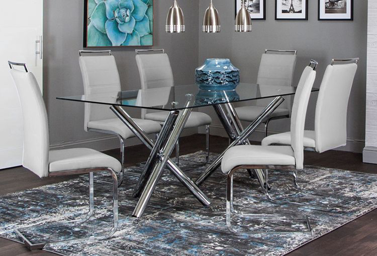 Light grey dining online room set