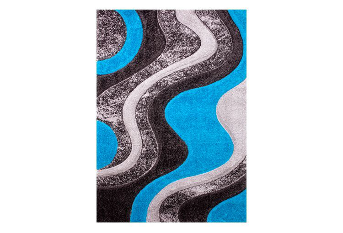 Picture of Comet Turquoise/Grey Area Rug