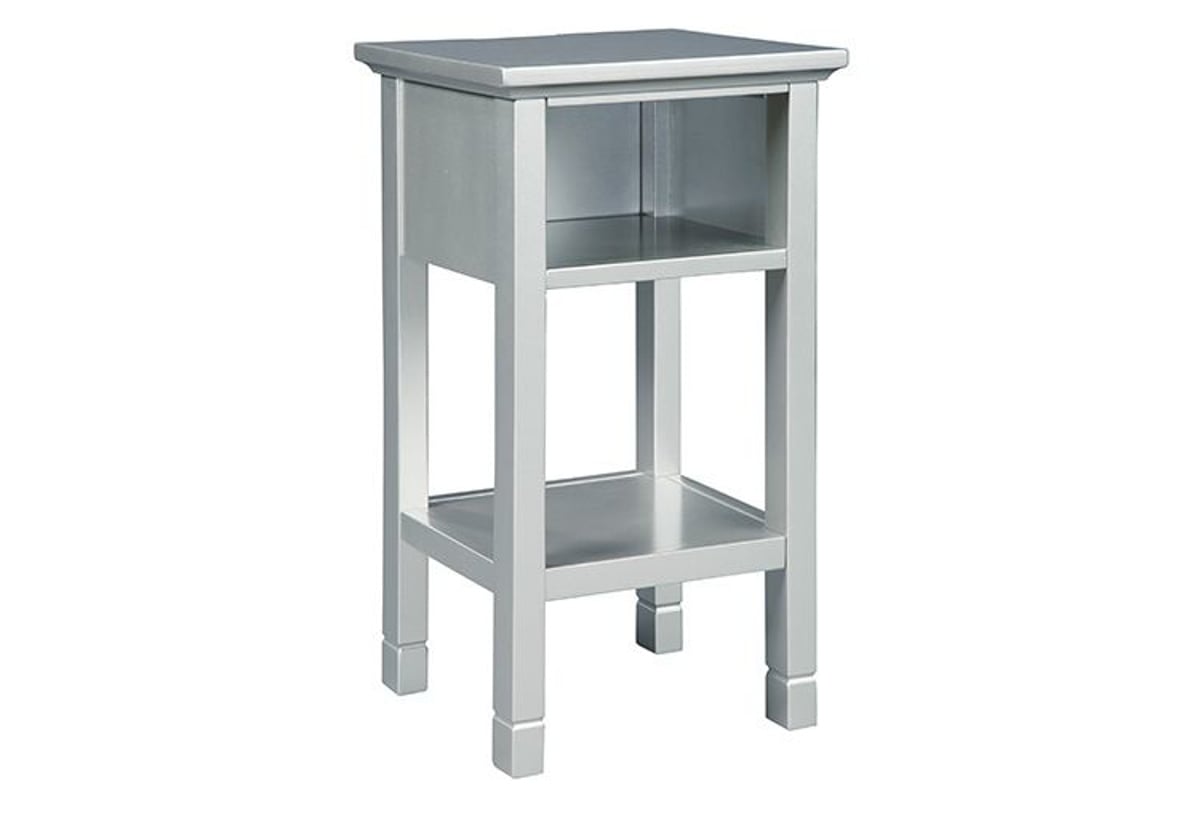 Picture of Marnville Silver Accent Table with USB  Port