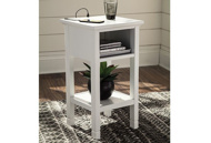 Picture of Marnville White Accent Table with USB  Port