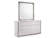Picture of Aspen White Dresser & Mirror with LED Lights