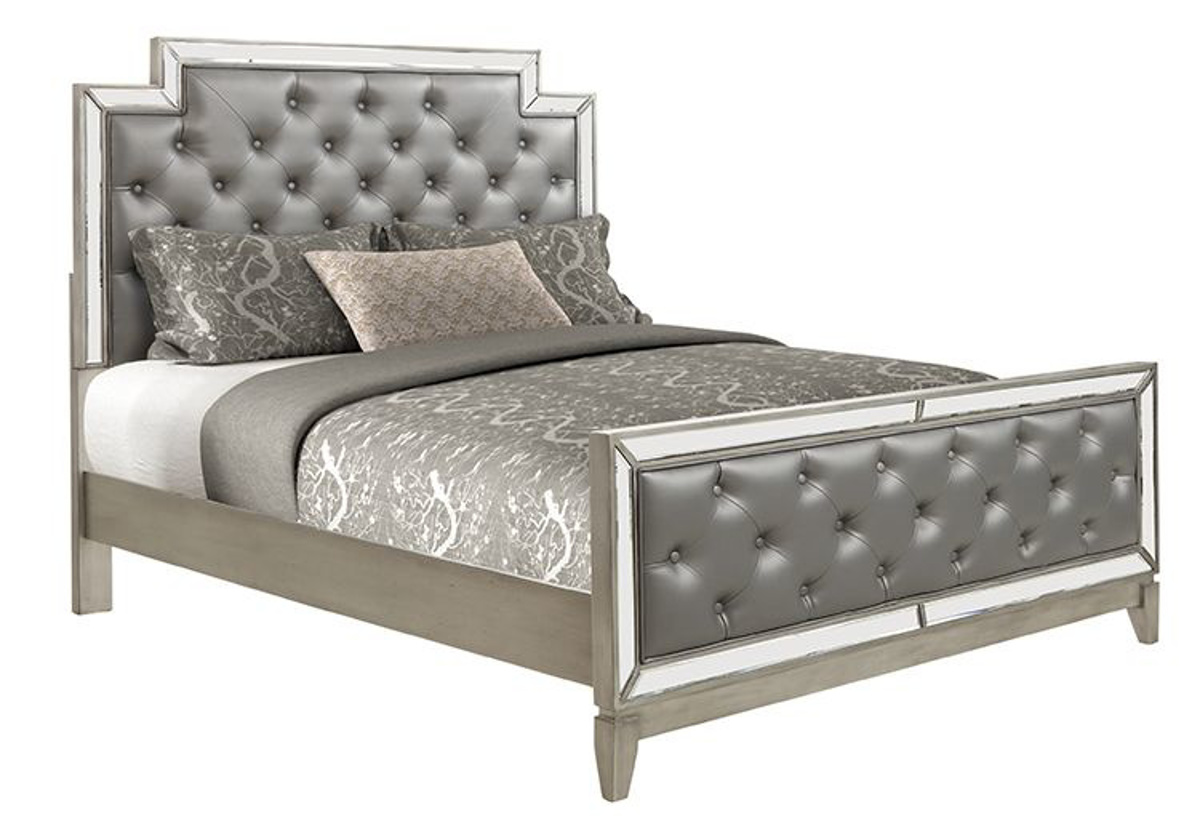 Picture of Silvia Mirror King Upholstered Bed
