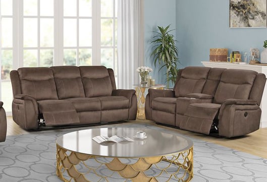 Picture of Jacob Brown Reclining Sofa & Console Loveseat
