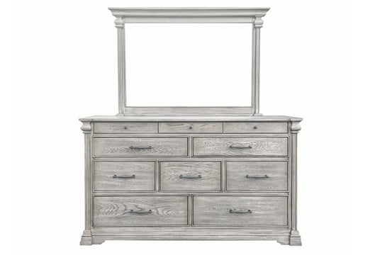 Picture of Ashleigh Vintage White Dresser and Mirror