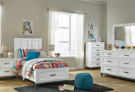 Picture of Brynburg White 3 PC Twin Storage Bed