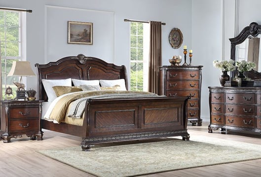 Picture of Celeste Cherry 3 PC Queen Sleigh Bed