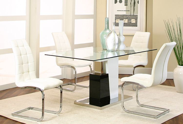 Buy Padria 5 PC Dining Room - White Chairs - Part# YM535 | Badcock & More