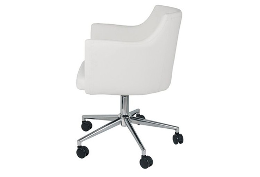 Picture of Baraga White Swivel Desk Chair