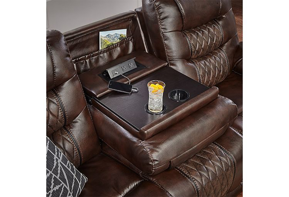 Buy Royce Reclining Sofa with Dropdown Table Online Badcock & More