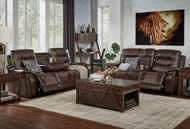Picture of Royce Bronze Reclining Console Loveseat