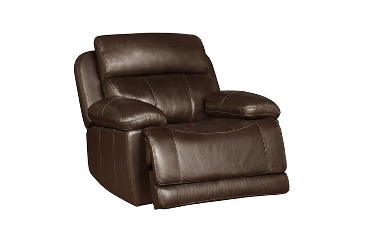 Kent Chestnut Leather Recliner, Simmons Leather Recliner