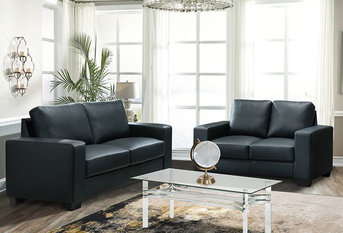 Buy Bronx Black 3 PC Living Room Part U801 BLACK Badcock More