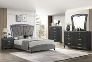 Picture of Frampton Grey Queen Upholstered Bed