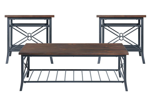 Picture of Mica Wood/Metal 3 PC Table Set