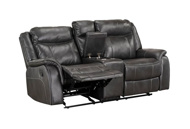 Picture of Avalon Grey Reclining Console Loveseat