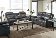 Picture of Avalon Grey Reclining Console Loveseat