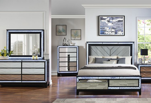 Picture of Reflections Black/Mirror 5 PC King Bedroom