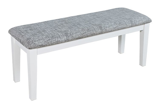 Picture of Urban Icon White Upholstered Dining Bench