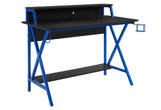 Picture of Gaming Desk with LED Lights - Blue