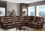 Picture of Godiva Leather Power Reclining Sectional
