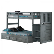 Picture of Madison Grey Twin/Full Staircase Bunk Bed