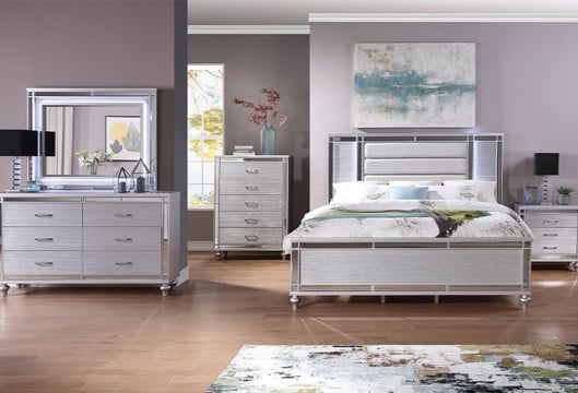 Picture of Athena Silver 5 PC Queen Bedroom