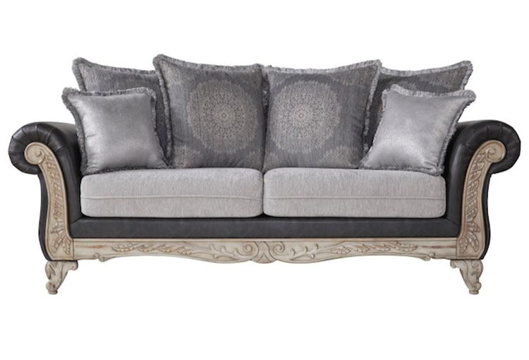 Picture of Tinsley Gray Wood Trim Sofa