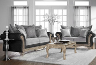 Picture of Tinsley Gray Wood Trim Sofa