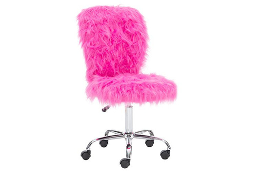 Picture of Langford Pink Faux Fur Desk Chair