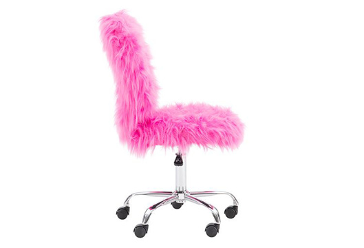 Picture of Langford Pink Faux Fur Desk Chair