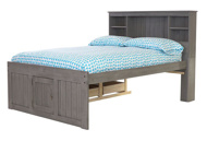Picture of Madison Grey Captain's Full Bookcase Bed with Trundle