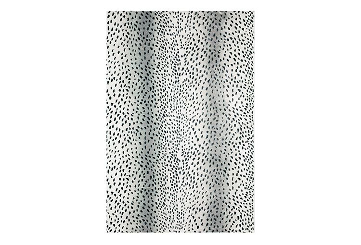 Picture of Akuna Black/White Faux Fur Accent Rug